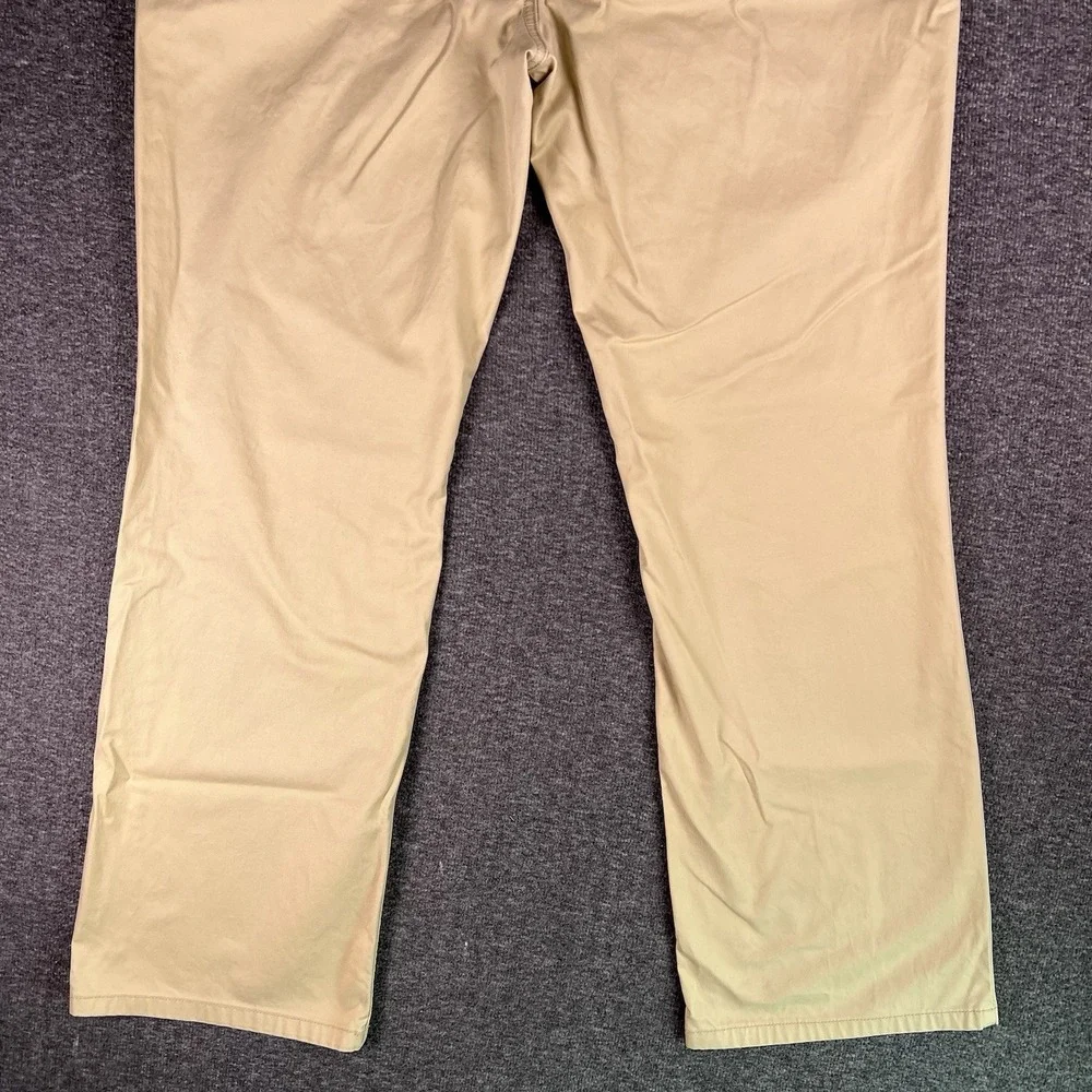 Eddie Bauer Chino Pants Womens 12 Tan Stretch Casual Mid Rise Straight Leg 32x30
